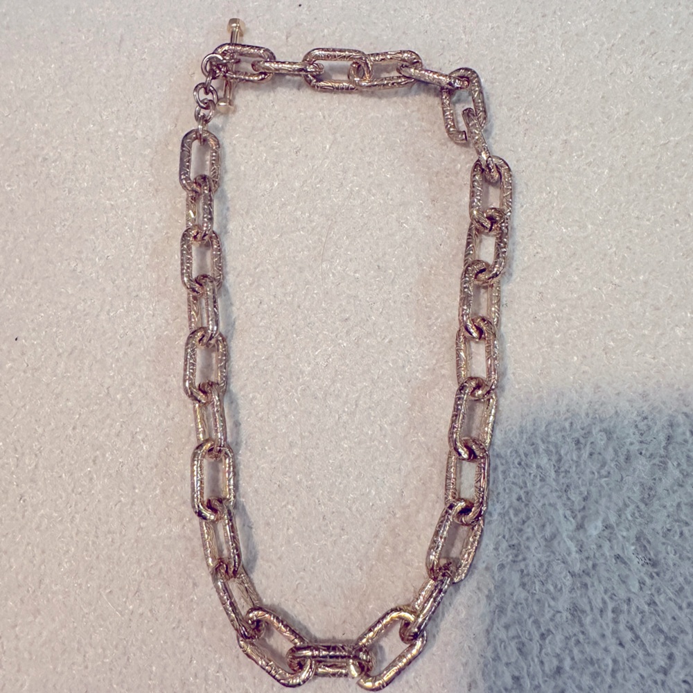 All Saints Gold Link/paperclip necklace